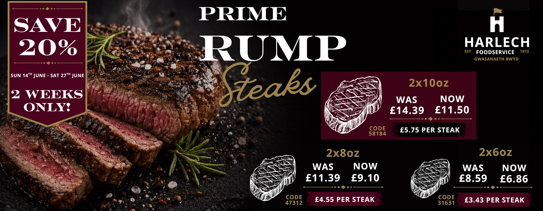 Prime rump steak