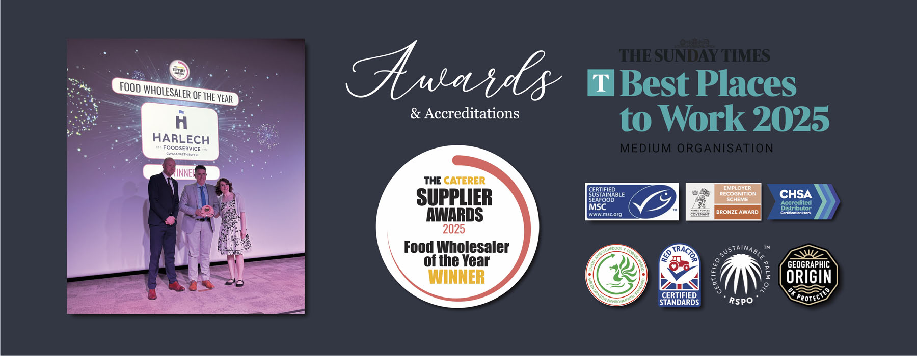 Harlech Foodservice Awards & Accreditations