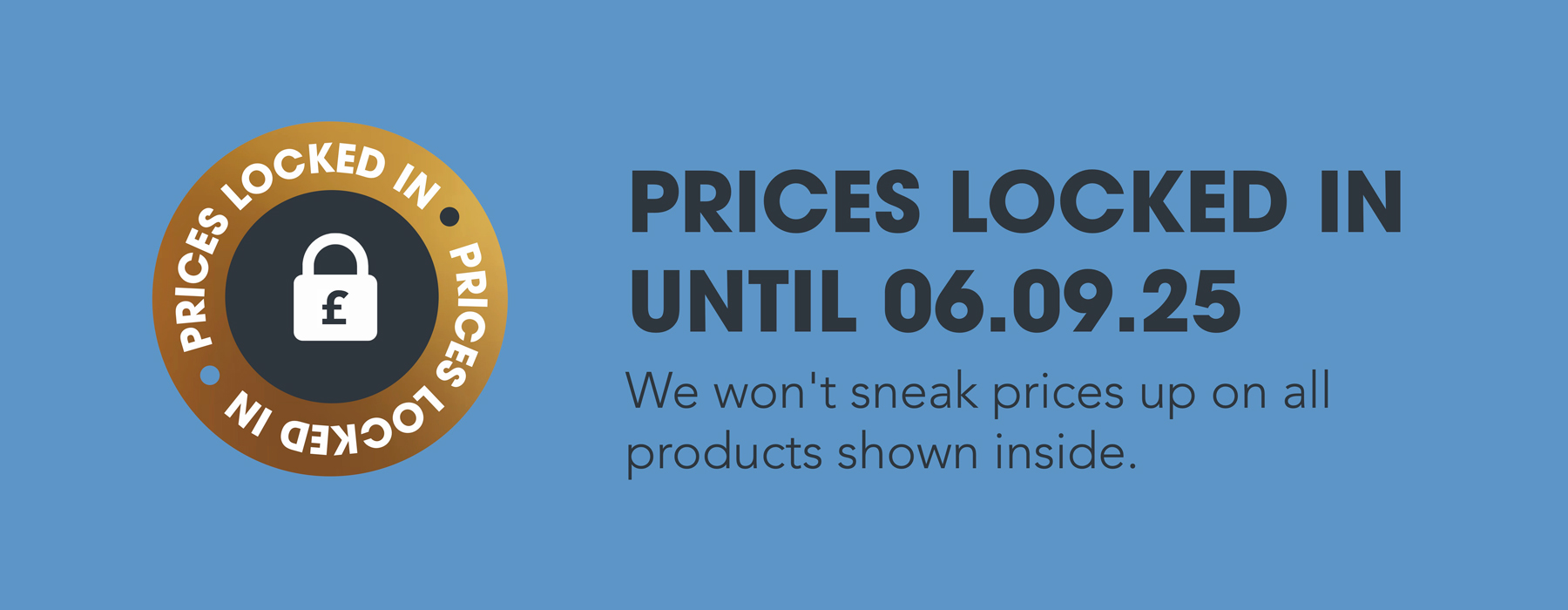 Prices locked
