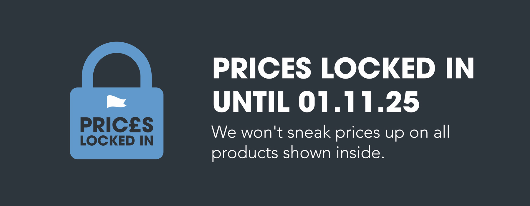 Prices locked
