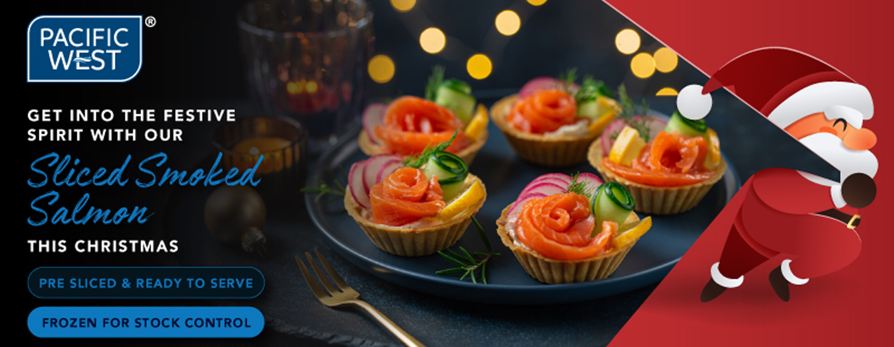 Sliced smoked salmon